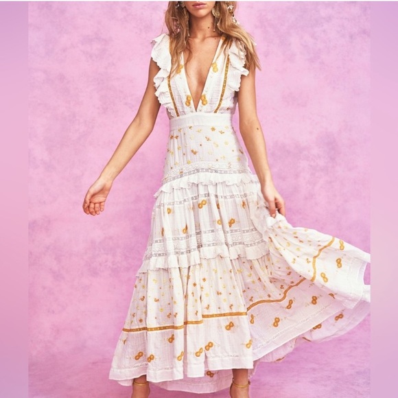 LoveShackFancy Dresses & Skirts - LoveShackFancy Embroidered Floral Maxi Dress